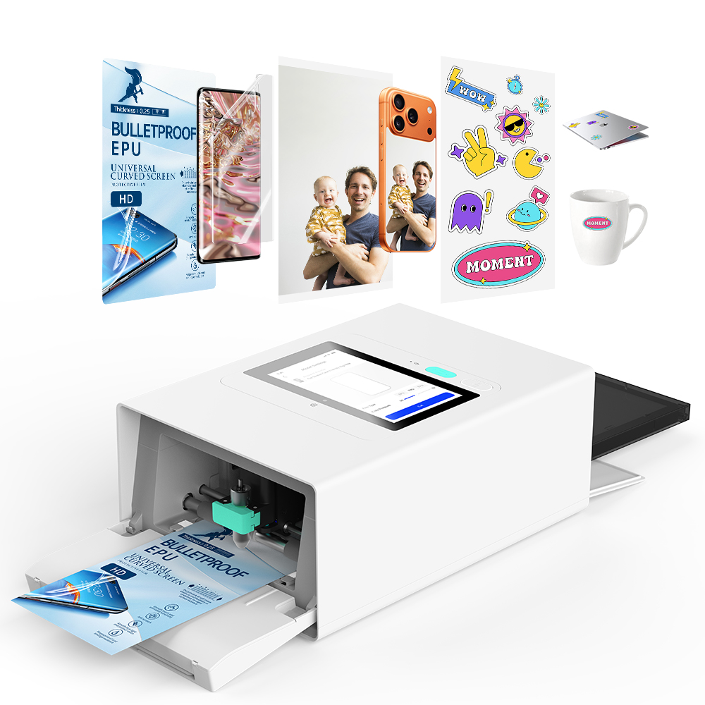Photo Printer - 3-in-1熱転写昇華型写真モバイルフォンステッカープリンター＆カッティングマシン（DIY背面フィルム・スクリーンプロテクター用）