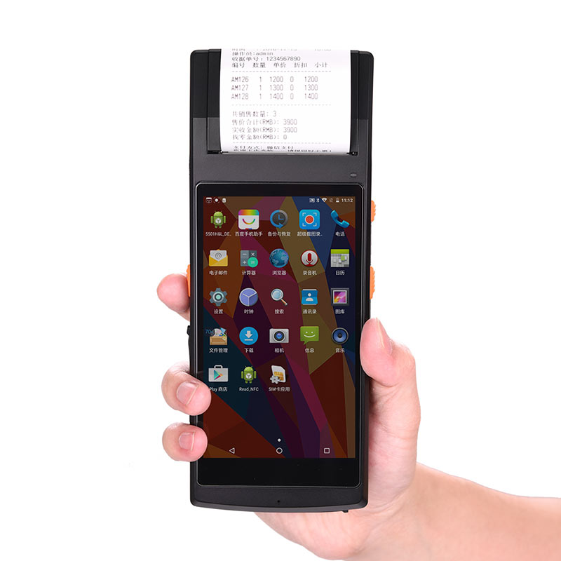Receipt Printer - TS-501 5.5 インチ在庫サポート Android 7.0 レシートバーコード指紋ハンドヘルド