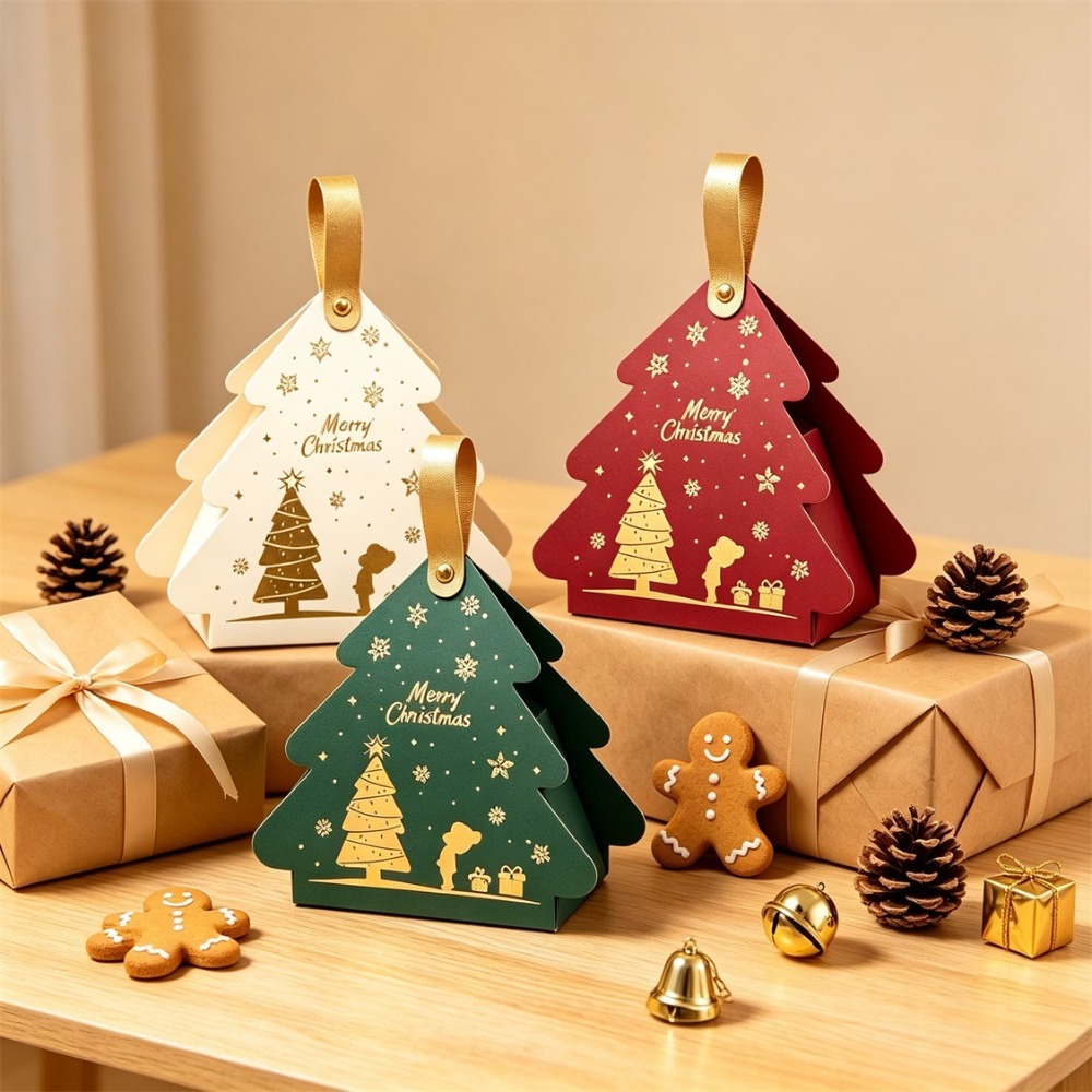 24個入りクリスマスツリー型紙製ギフトボックス（ハンドル付き - Printer Paper のレビューと価格