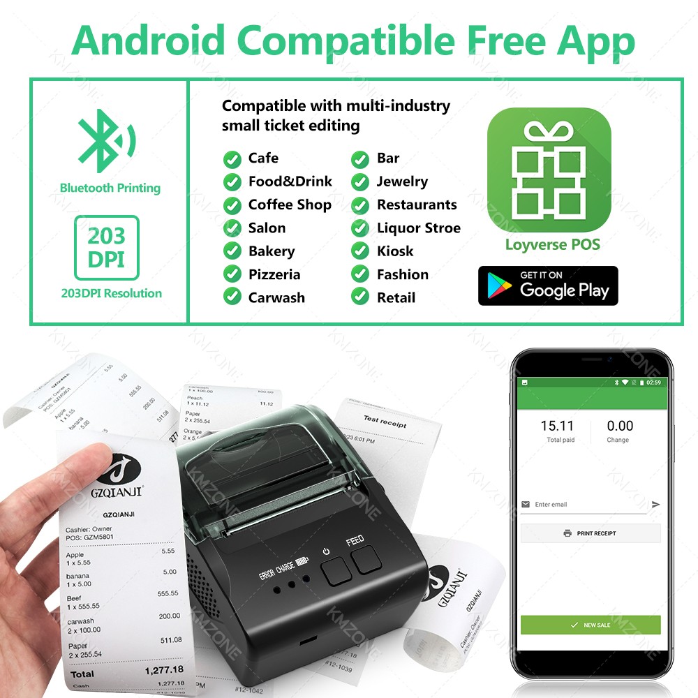 GZQIANJI-POSプリンター,ミニワイヤレスプリンター - Commercial Book Printing Machines のレビューと価格